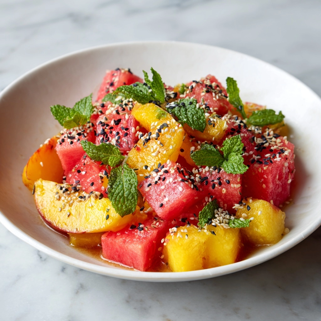 Peach Watermelon Salad: An Amazing Ultimate Recipe - Recipe Image