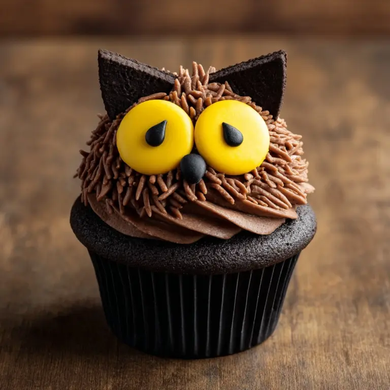 Non-Spooky Black Cat Cupcakes Recipe