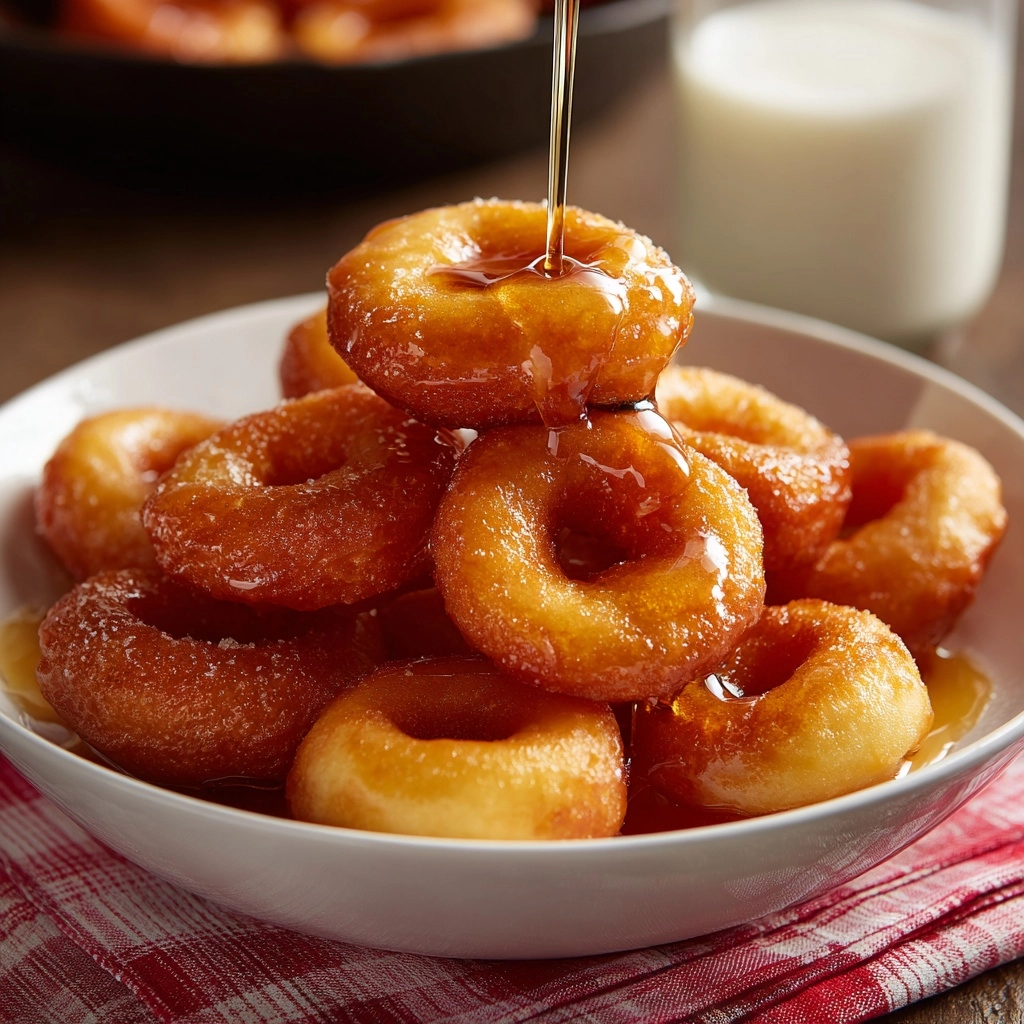 Canned Biscuit Glazed Doughnuts Recipe - Recipe Image