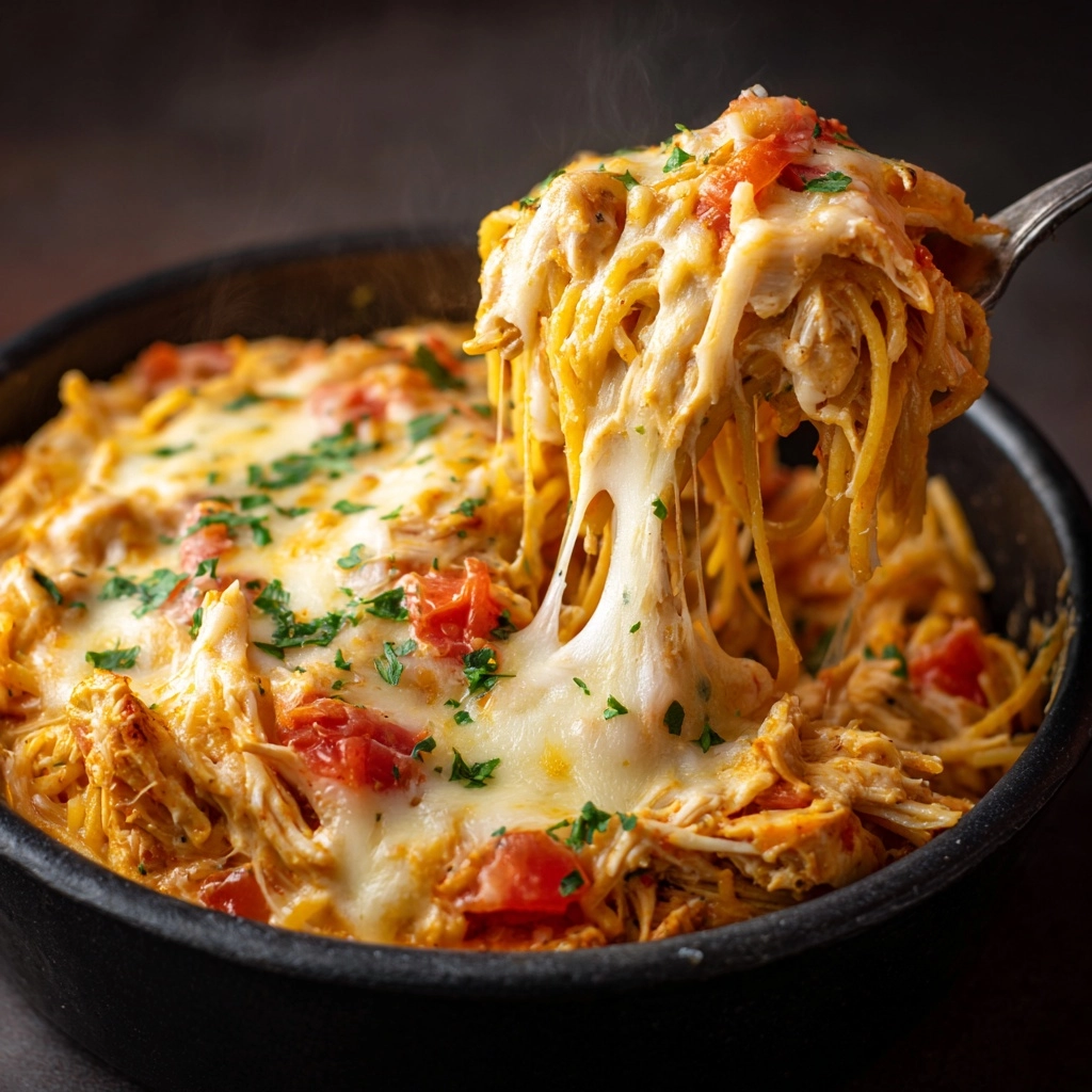 Creamy Chicken Spaghetti Bake Recipe - Recipe Image