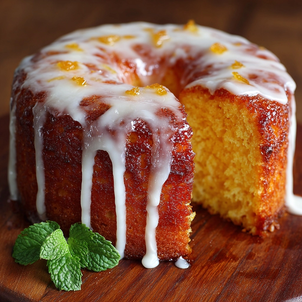 Carrot Pound Cake with Cream Cheese Glaze Recipe - Recipe Image