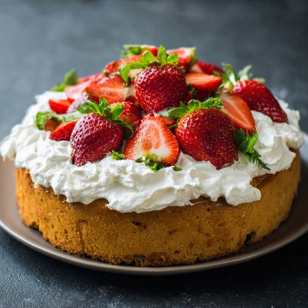 Strawberry Tahini Cake Recipe - Recipe Image