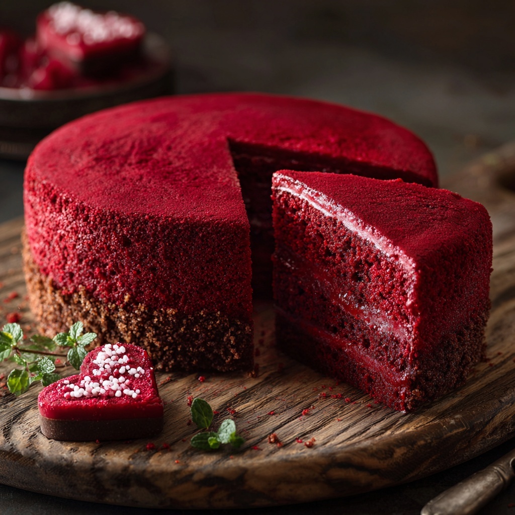 Valentine’s Day Red Velvet Cheesecake Recipe - Recipe Image