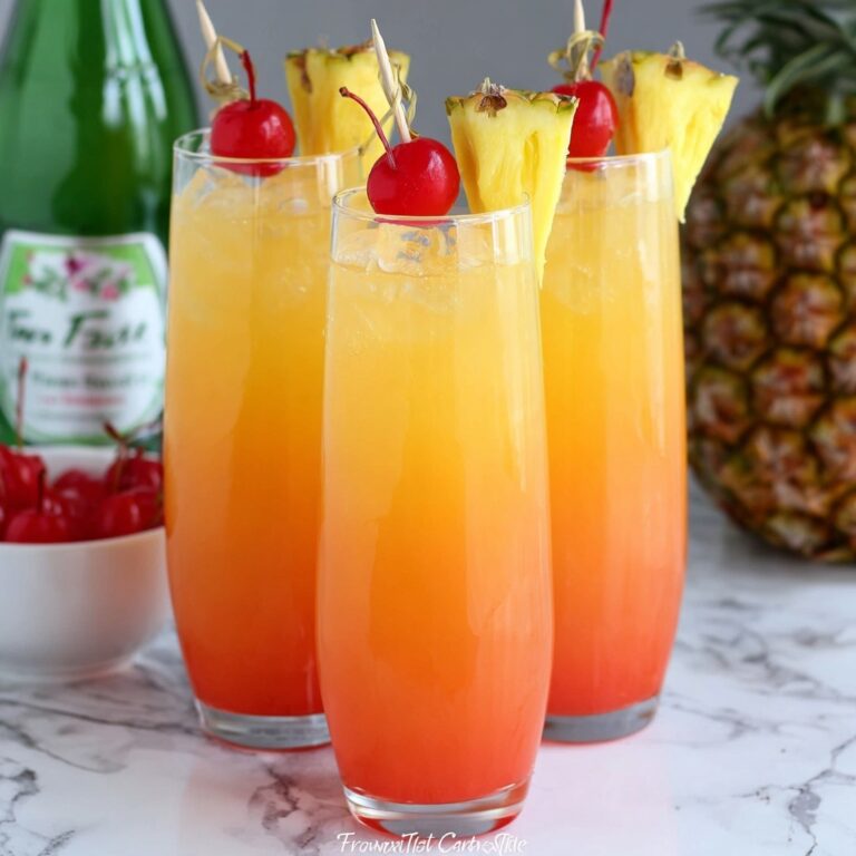 Pineapple Upside Down Mimosas Recipe
