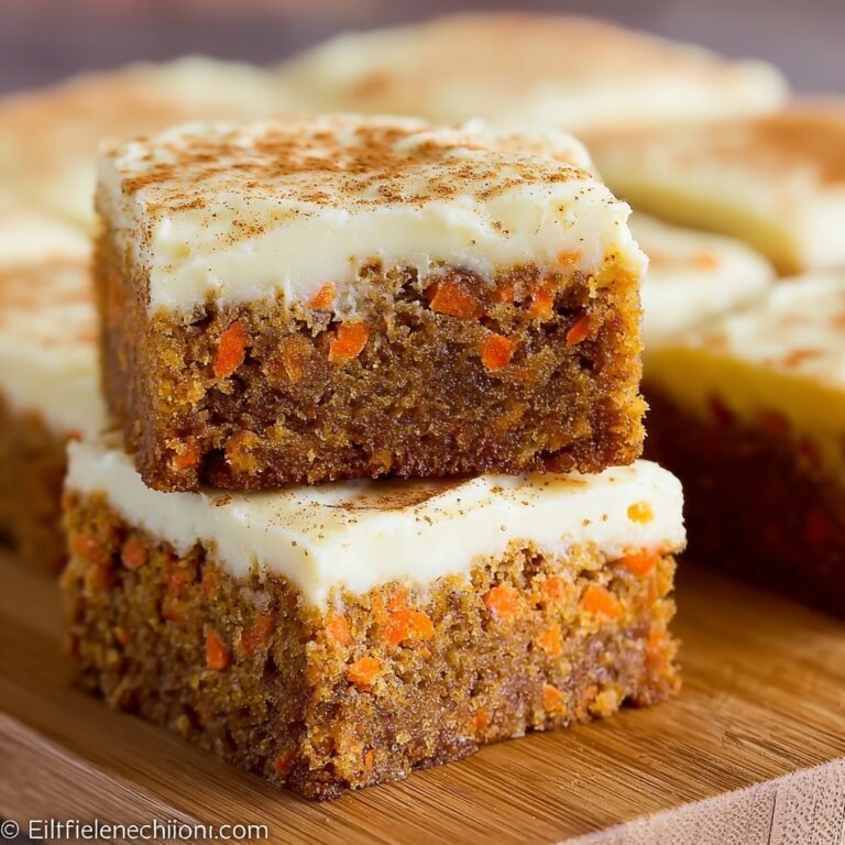 Carrot Cake Bars with Cream Cheese Layer Recipe