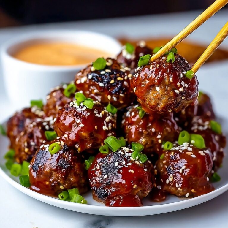 Sticky Korean BBQ Meatballs with Gochujang Glaze Recipe
