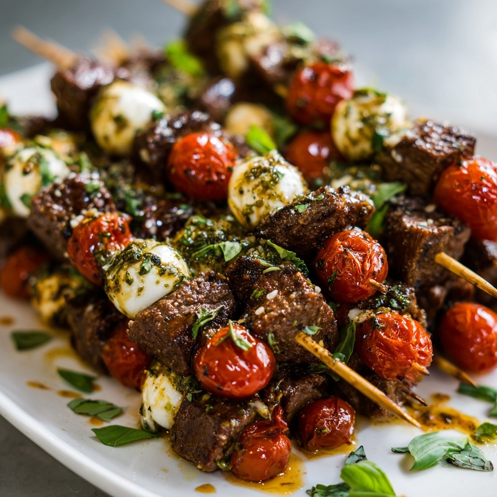 Beef Caprese Skewers Recipe - Recipe Image