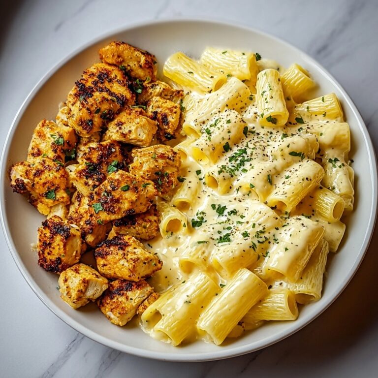 Indulgent Cheesy Garlic Butter Chicken Rigatoni Alfredo Recipe