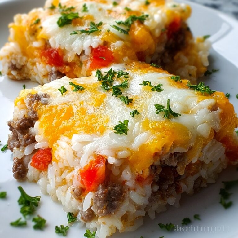 Cheesy Hamburger Rice Casserole Recipe
