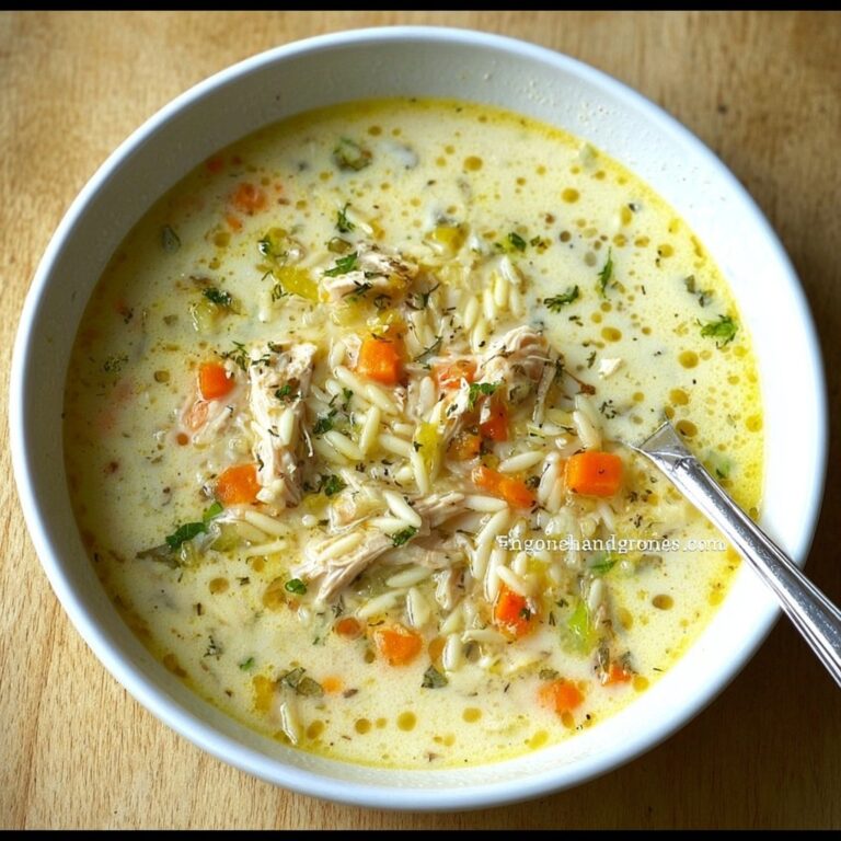 Lemony Chicken Orzo Soup Recipe