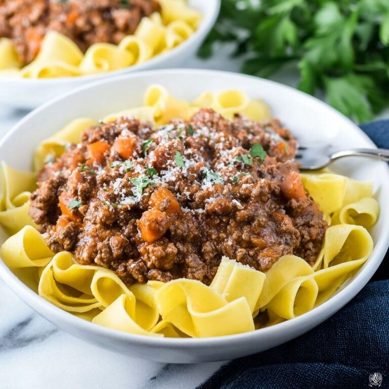 Hearty Bolognese Sauce with Mushrooms and Herbs Recipe