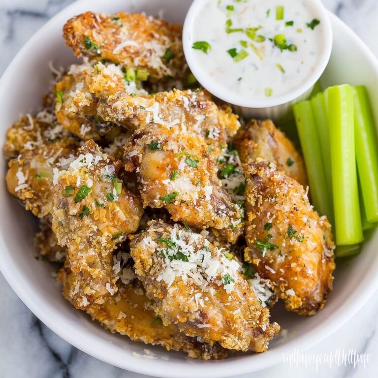 Baked Garlic Parmesan Wings Recipe
